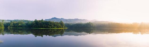 Panorama of a reservoir photo