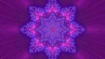 Purple, blue, and white lights and shapes kaleidoscope 3d illustration for background or walllpaper photo