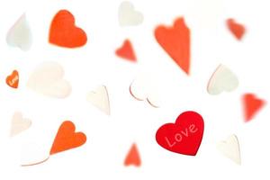 Red and white hearts photo