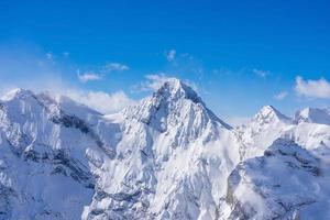 Stunning panoramic view of the Swiss Alps photo