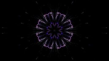 Blue, purple, and white light and shapes kaleidoscope 3d illustration for background or wallpaper photo