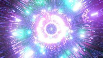 Colorful light and shapes kaleidoscope 3d illustration for background or wallpaper photo