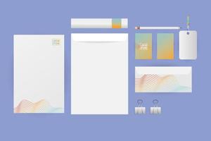 Modern stationery mock-up template vector