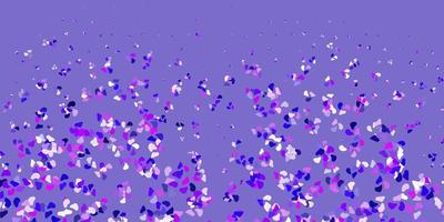 Light purple, pink vector background with random forms.