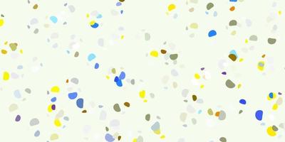 Light blue, yellow vector backdrop with chaotic shapes.