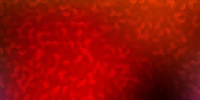 Light red, yellow vector background with hexagonal shapes.