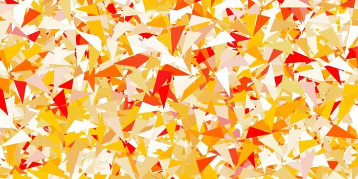 Fondo de vector naranja claro con triángulos.