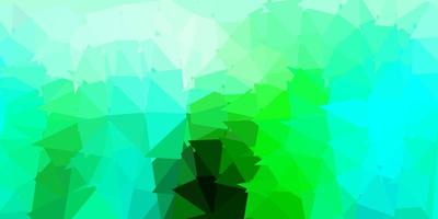 Light blue, green vector triangle mosaic design.