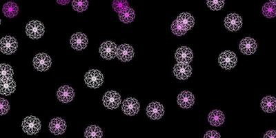 patrón de vector púrpura oscuro con formas abstractas.