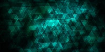 Dark Blue, Green vector backdrop with lines, triangles.