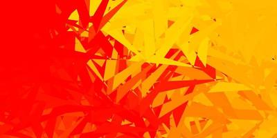 Light red, yellow vector texture with random triangles.