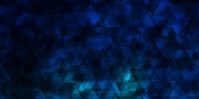 Dark BLUE vector pattern with lines, triangles.