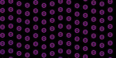 Dark Purple, Pink vector pattern with magic elements.