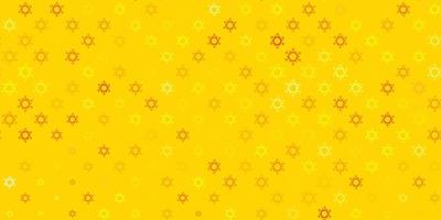 Light pink, yellow vector backdrop with virus symbols.