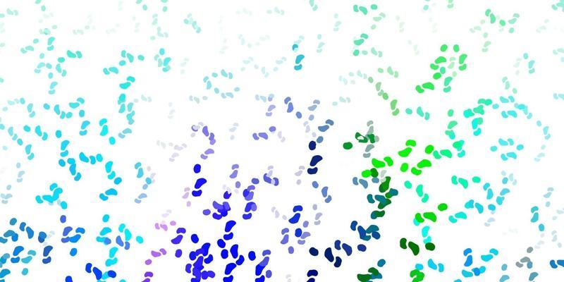 Light blue, green vector background with random forms.