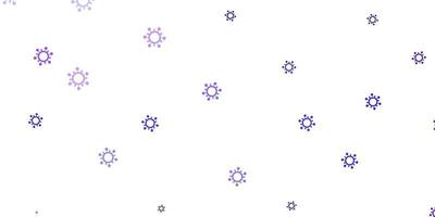 Light purple vector texture with disease symbols.