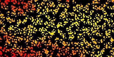 Dark yellow vector backdrop with chaotic shapes.