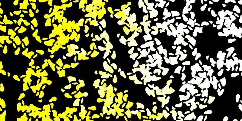 Dark yellow vector backdrop with chaotic shapes.