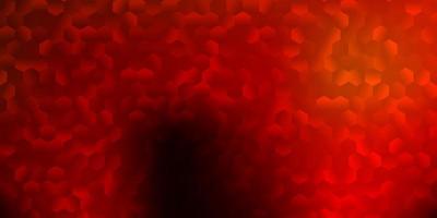 Dark red, yellow vector background with hexagonal shapes.
