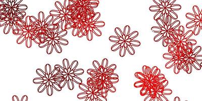 Light Red vector natural backdrop with flowers.