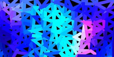Dark pink, blue vector triangle mosaic template.