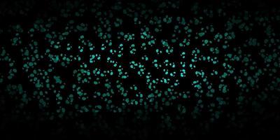 Dark green vector background with random forms.