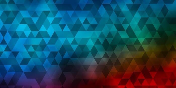 textura de vector azul claro, rojo con estilo triangular.