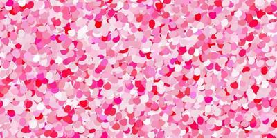 Light pink vector texture with memphis shapes.