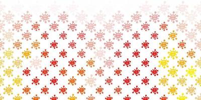 Light Orange vector texture with disease symbols.