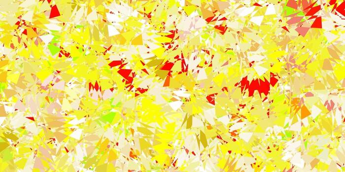 Light red, yellow vector template with triangle shapes.