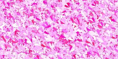 Dark Pink vector backdrop with triangles, lines.