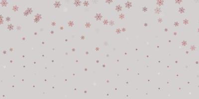 Light red vector doodle pattern with flowers.