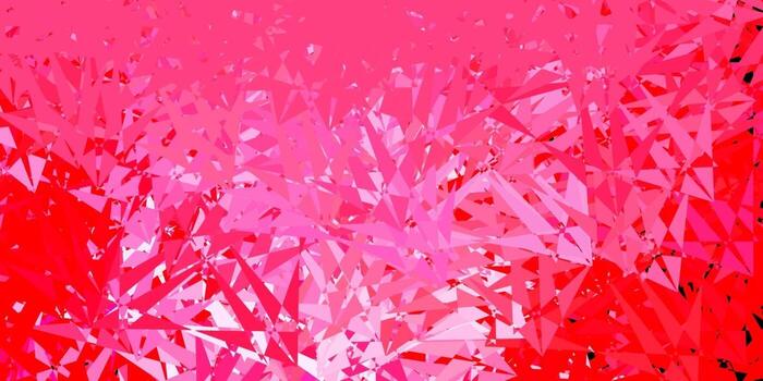 patrón de vector rojo claro con formas poligonales.