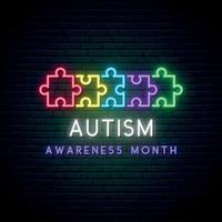 Colorful puzzle symbol of Autism awareness month vector