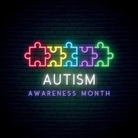 Colorful puzzle symbol of Autism awareness month vector