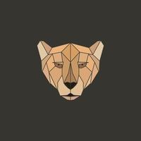 Polygonal abstract geometric triangle cheetah. vector
