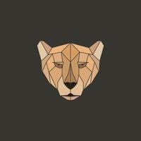 Polygonal abstract geometric triangle cheetah. vector