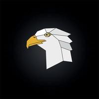 Eagle head abstract isolated on a black background vector