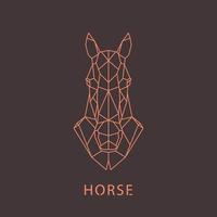 Horse head. Geometric silhouette. Vector design element.