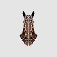The head of a wild horse mustang in polygonal graphics. vector
