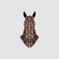 The head of a wild horse mustang in polygonal graphics. vector