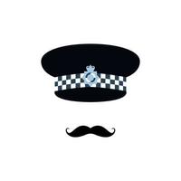 London police officer on white background. Avatar for app. vector