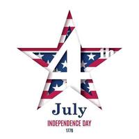 4th July Independence Day vector illustration