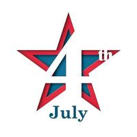4 de julio, diseño del día de la independencia de estados unidos. vector