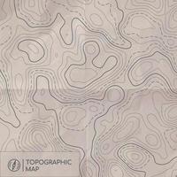 Topographic line map. Abstract concept topographic map with old paper effect. vector