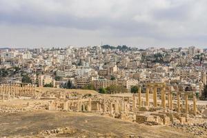 Ancient Roman ruins in Jerash, Jordan photo