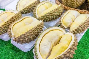 Close up durian flesh photo