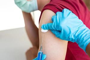 Patient receiving a vaccine photo