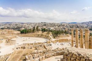 Forum in Gerasa, present-day Jerash, Jordan photo
