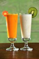 Two smoothie cocktails